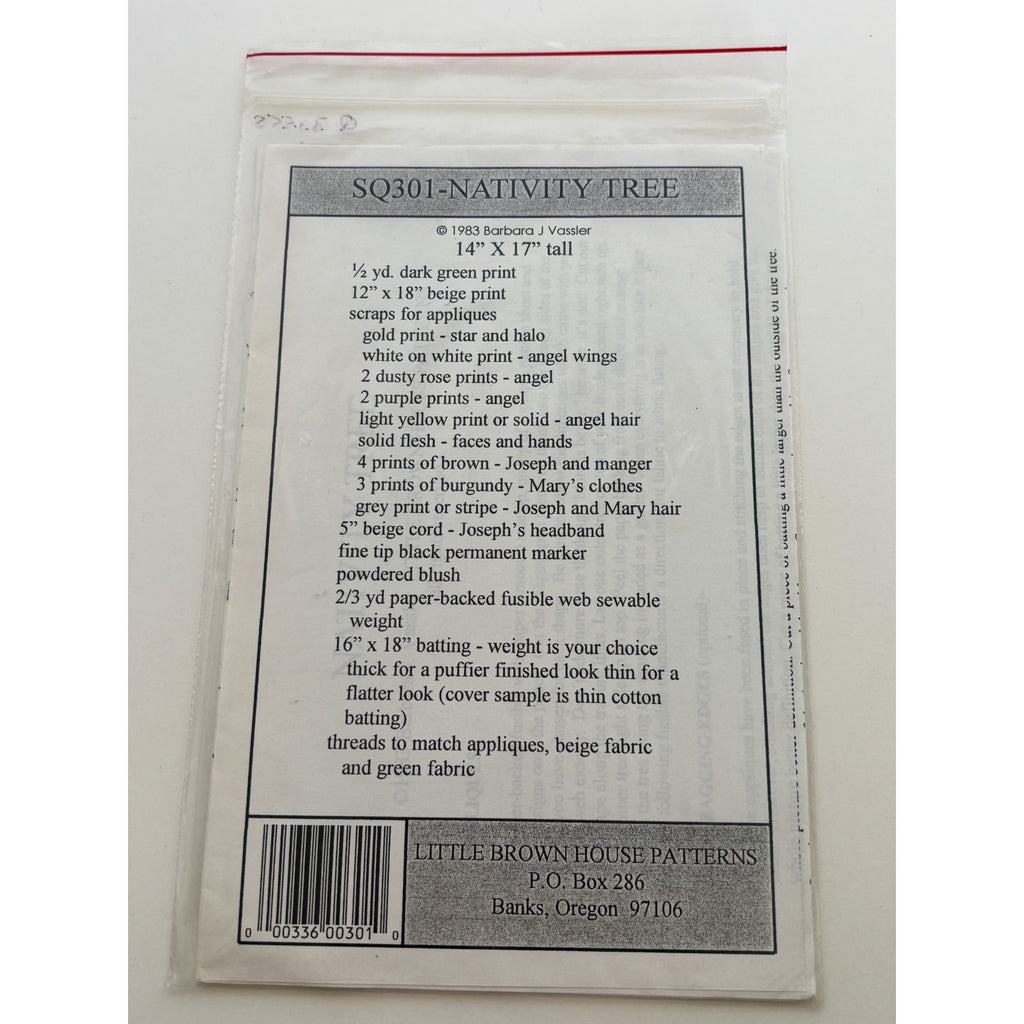Little Brown House Quilting Pattern Nativity Tree Christmas Religious Christian
