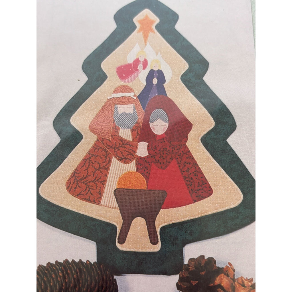 Little Brown House Quilting Pattern Nativity Tree Christmas Religious Christian