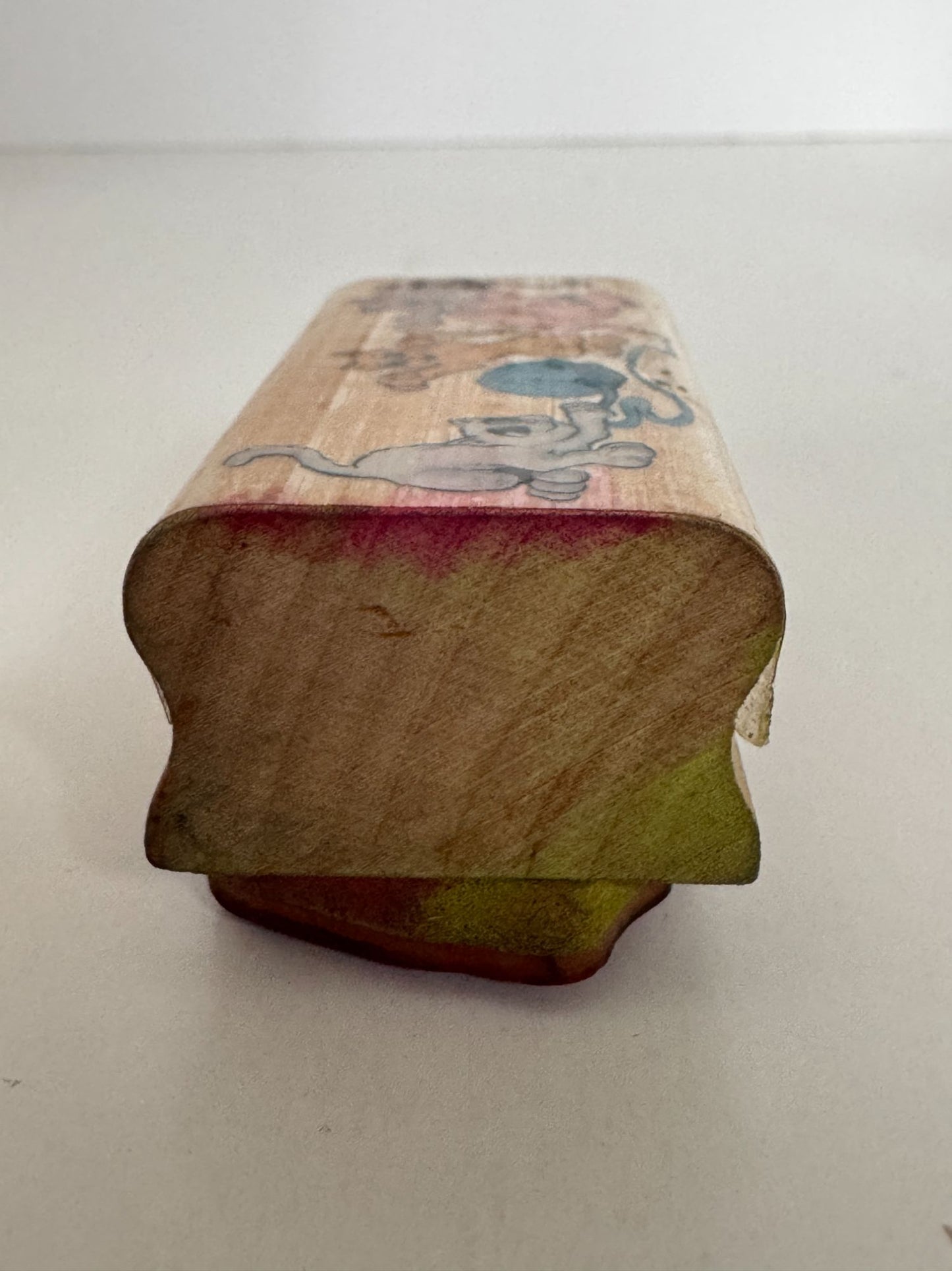 Sky Kids Rubber Stamp Playful Cats Kitten Ball of Yarn Animals Tickle Friendship