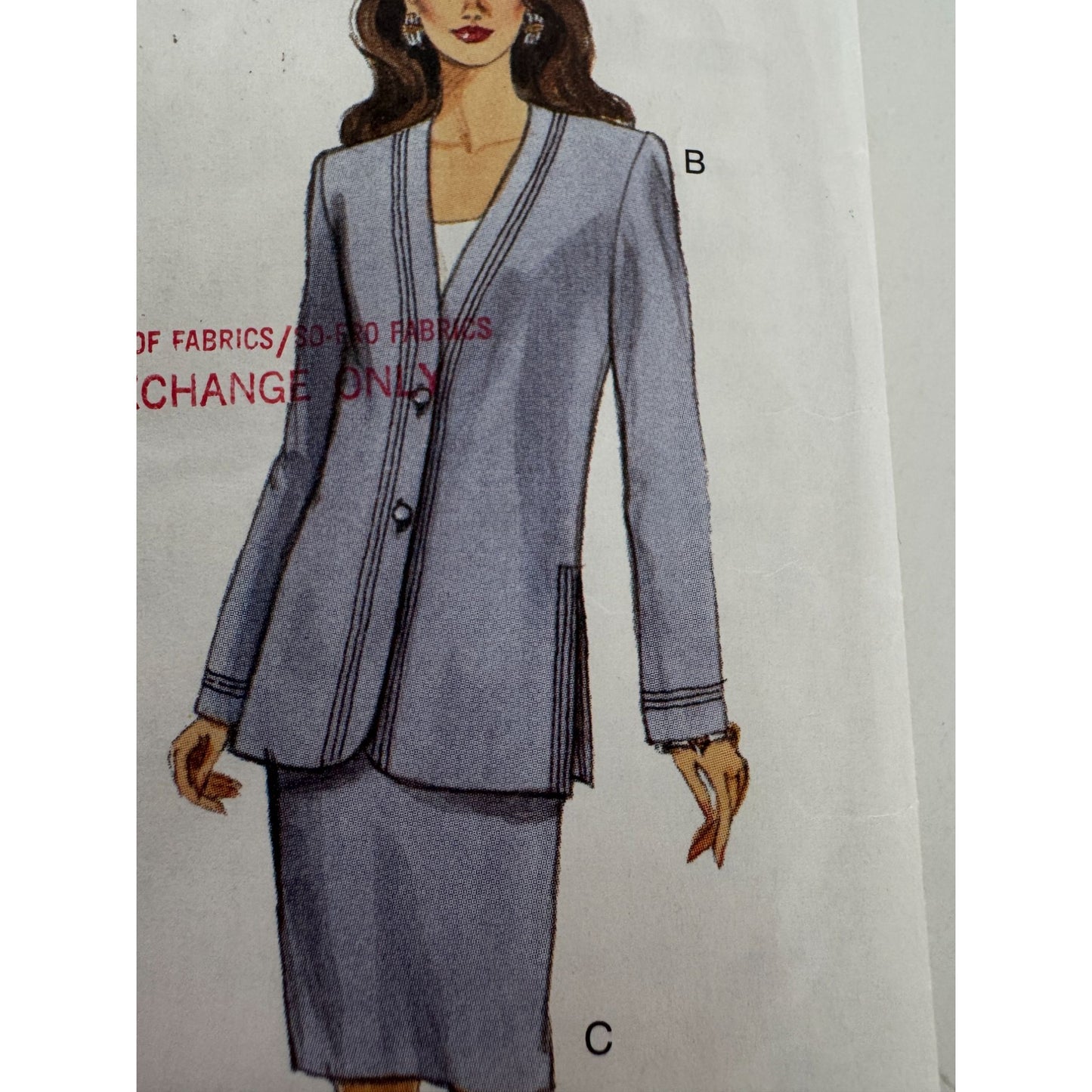 Vogue Sewing Pattern 9177 Jacket Skirt Pants Work Suit Outfit Easy 14 16 18 UC