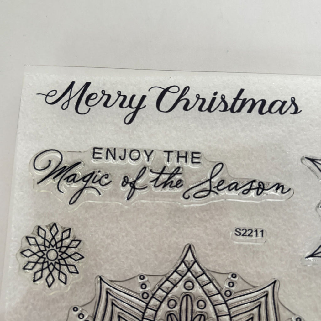 CTMH Acrylic Stamps Set Christmas Snowflake Mandalas Cardmaking Greetings S2211 My Acrylix Snow