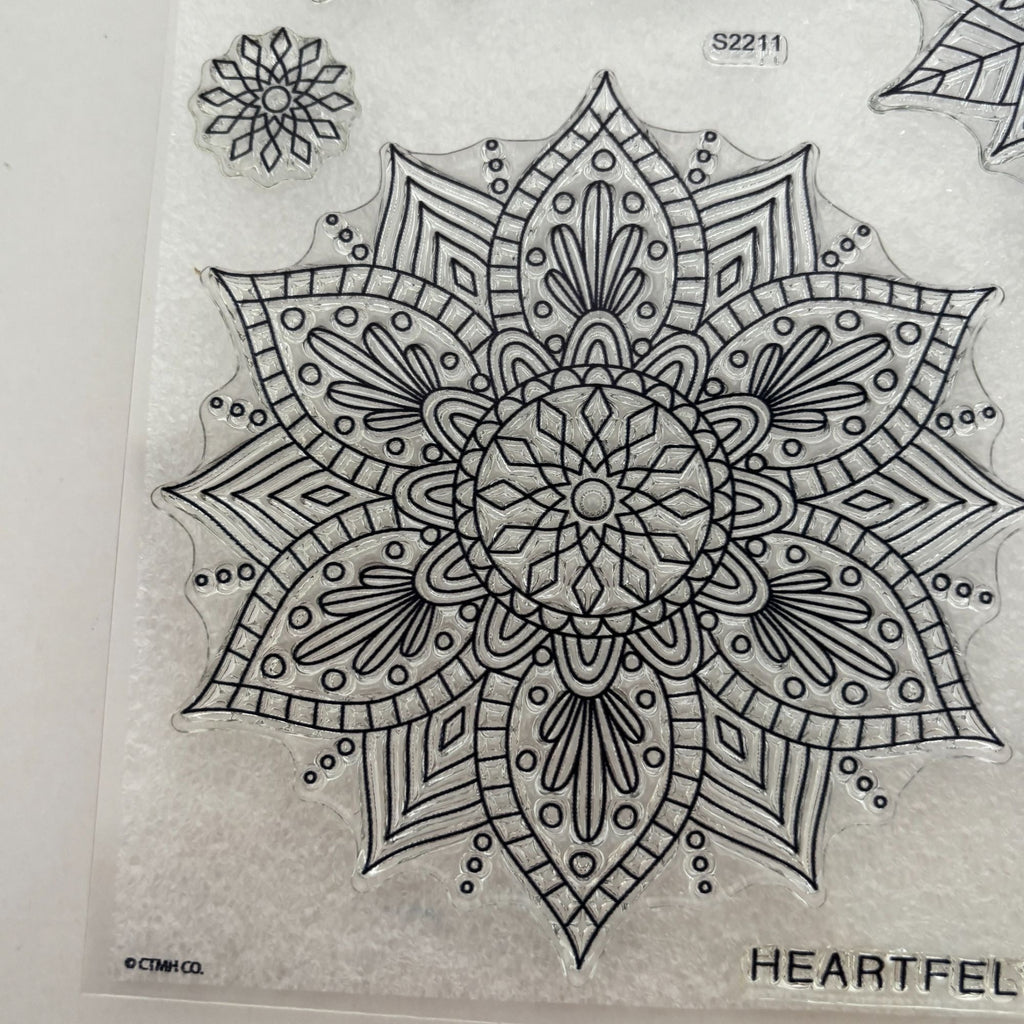CTMH Acrylic Stamps Set Christmas Snowflake Mandalas Cardmaking Greetings S2211 My Acrylix Snow