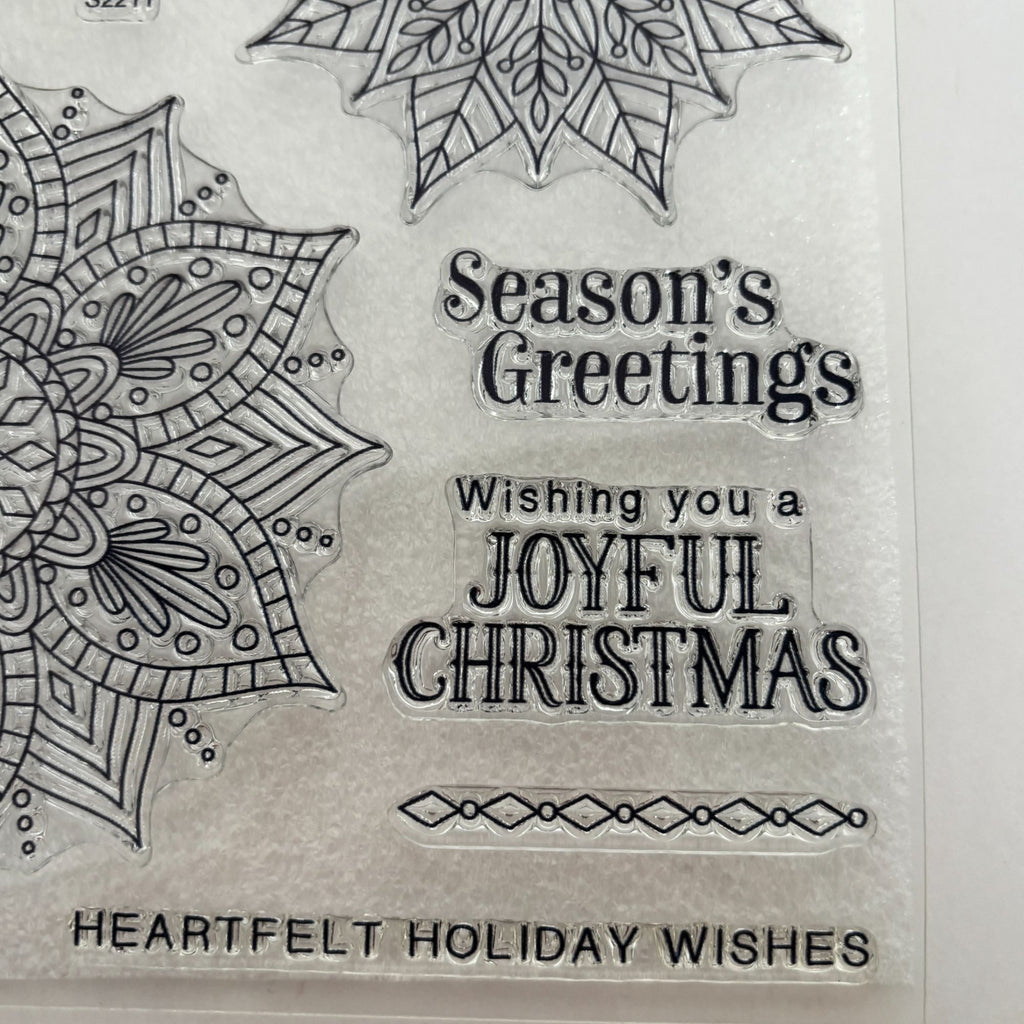 CTMH Acrylic Stamps Set Christmas Snowflake Mandalas Cardmaking Greetings S2211 My Acrylix Snow