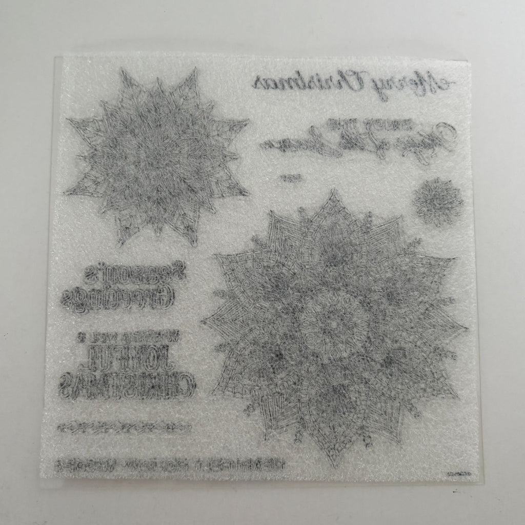 CTMH Acrylic Stamps Set Christmas Snowflake Mandalas Cardmaking Greetings S2211 My Acrylix Snow