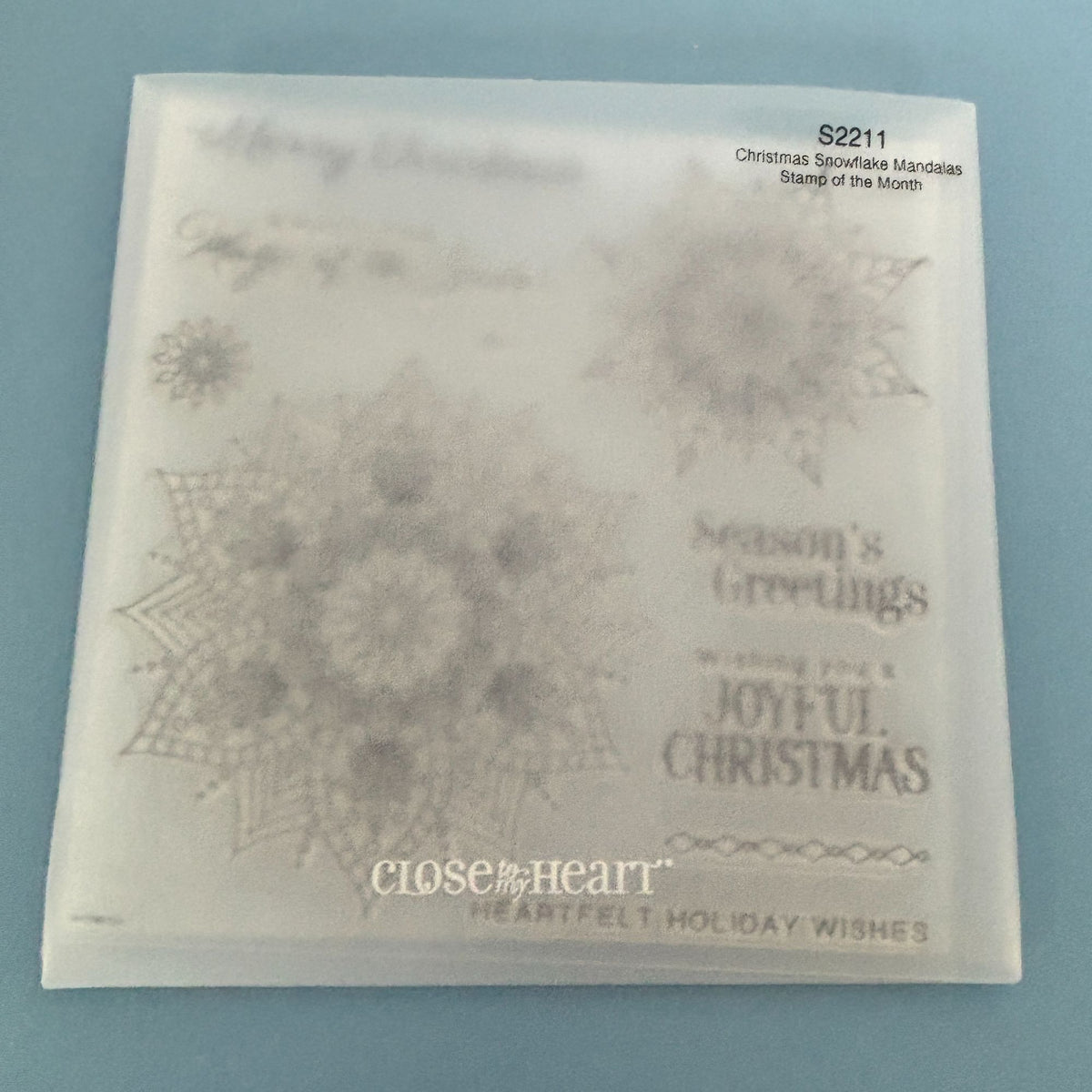 CTMH Acrylic Stamps Set Christmas Snowflake Mandalas Cardmaking Greetings S2211 My Acrylix Snow