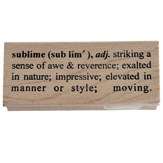 Catslife Press Rubber Wood Stamp Sublime Definition Dictionary Style Cardmaking Craft