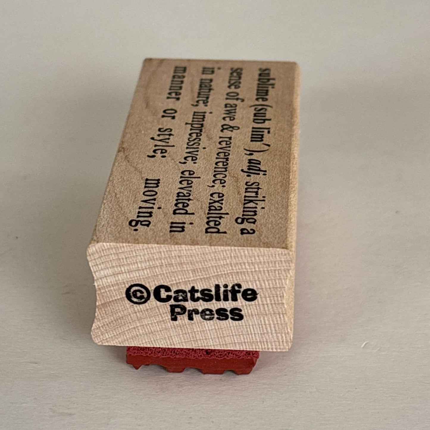 Catslife Press Rubber Wood Stamp Sublime Definition Dictionary Style Cardmaking Craft