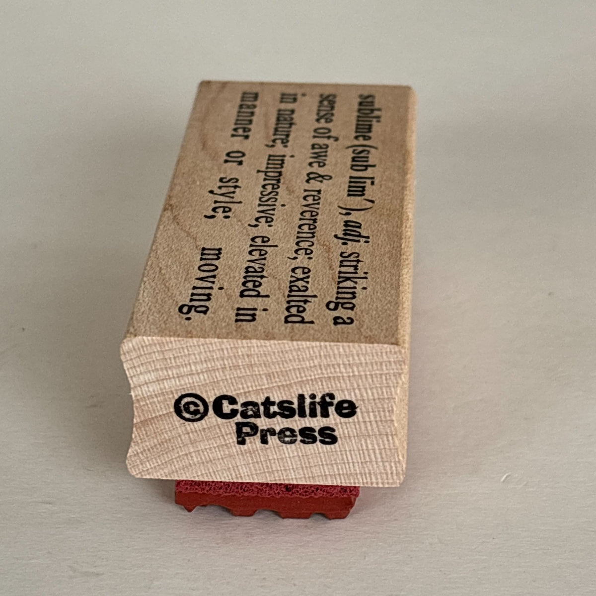 Catslife Press Rubber Wood Stamp Sublime Definition Dictionary Style Cardmaking Craft