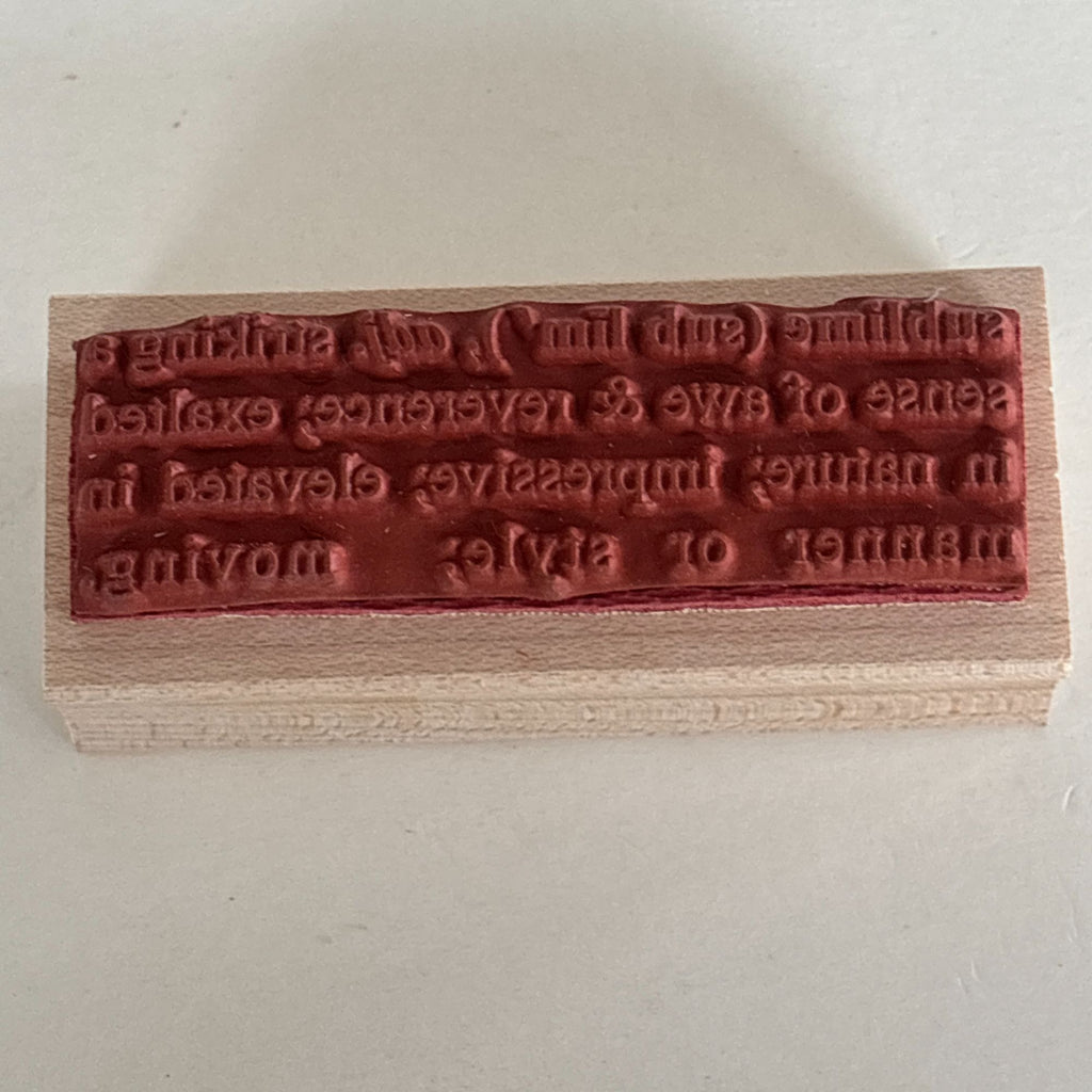 Catslife Press Rubber Wood Stamp Sublime Definition Dictionary Style Cardmaking Craft