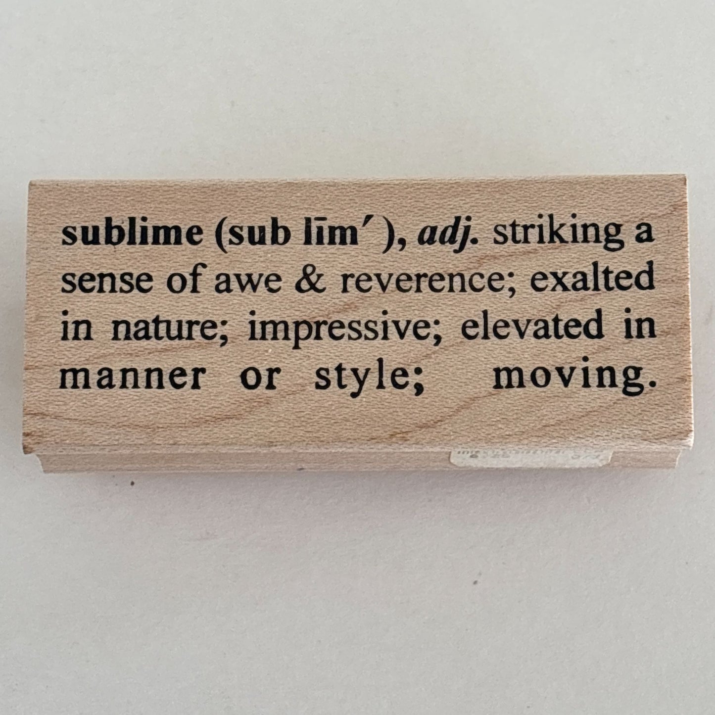Catslife Press Rubber Wood Stamp Sublime Definition Dictionary Style Cardmaking Craft