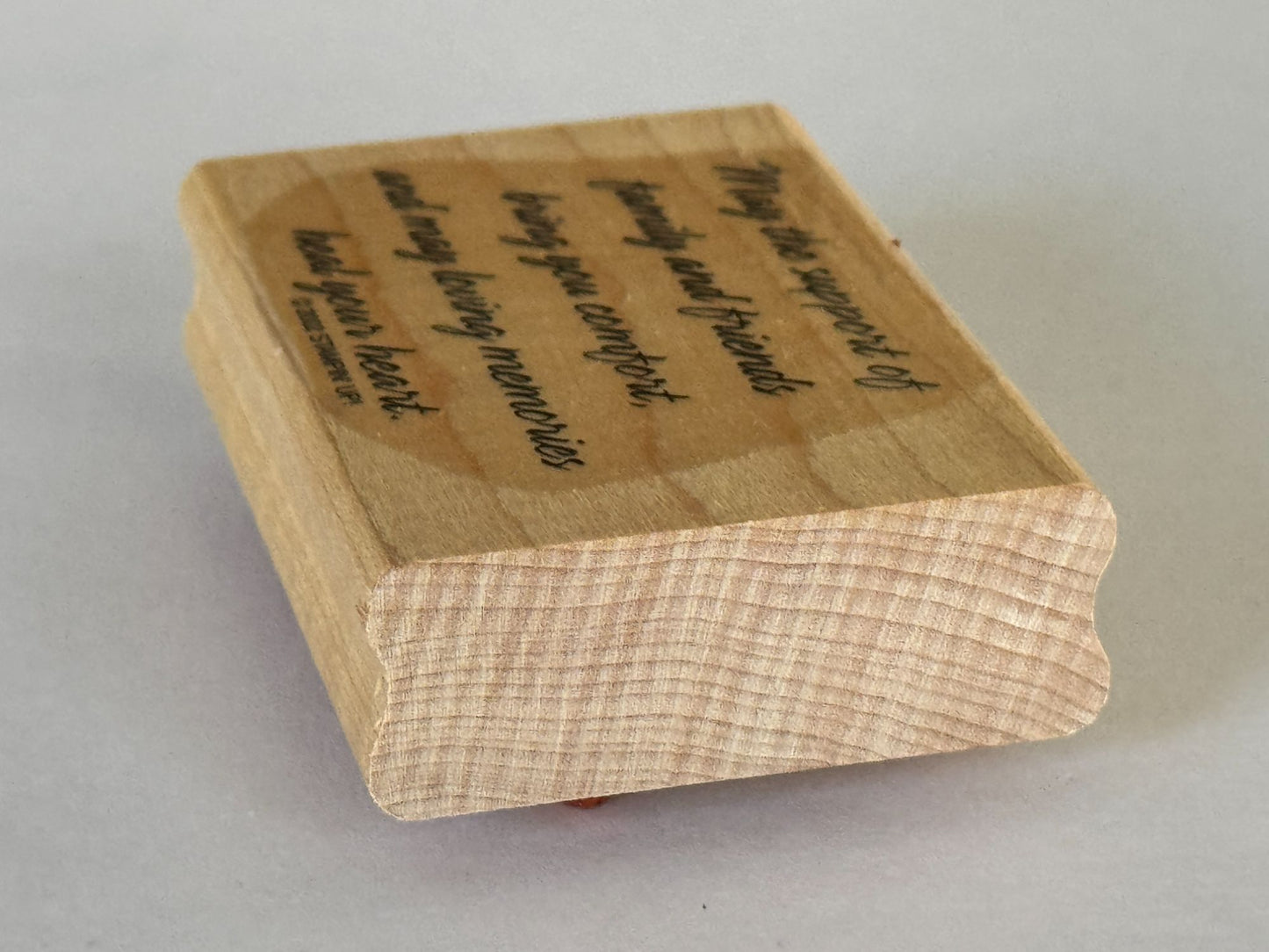 Stampin Up Rubber Stamp Sympathy Sentiment Card Making Words Support Heal Heart