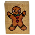 Rubber Stampede Rubber Stamp Gingerbread Man Boy Christmas Cookie Holiday Cardmaking Baking Wood Mounted