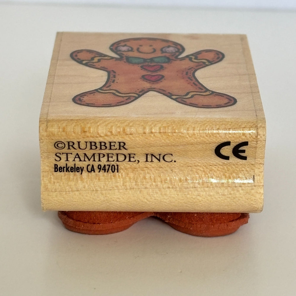 Rubber Stampede Rubber Stamp Gingerbread Man Boy Christmas Cookie Holiday Cardmaking Baking Wood Mounted