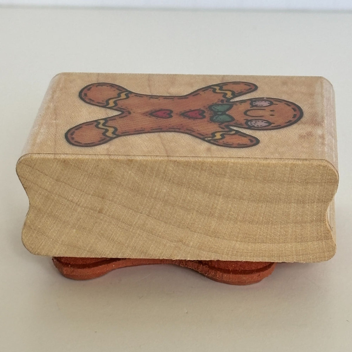 Rubber Stampede Rubber Stamp Gingerbread Man Boy Christmas Cookie Holiday Cardmaking Baking Wood Mounted