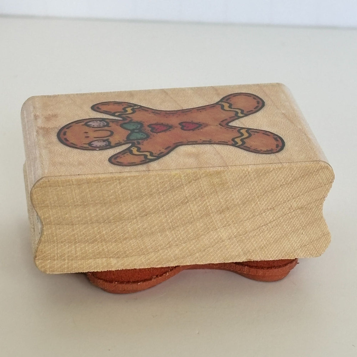 Rubber Stampede Rubber Stamp Gingerbread Man Boy Christmas Cookie Holiday Cardmaking Baking Wood Mounted