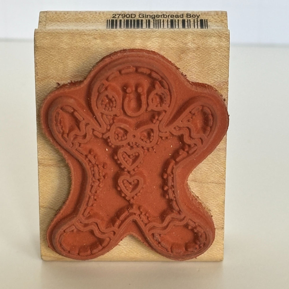 Rubber Stampede Rubber Stamp Gingerbread Man Boy Christmas Cookie Holiday Cardmaking Baking Wood Mounted