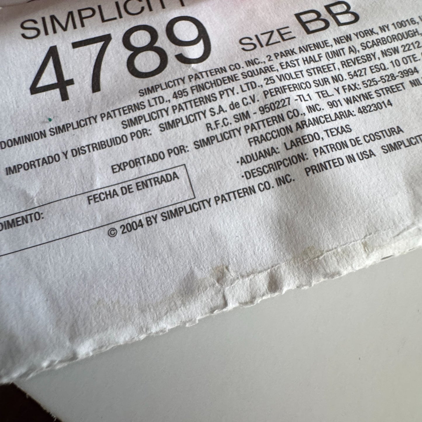 Simplicity Sewing Pattern 4789 Womens Wardrobe Pants Vest Jacket Jumper 20W-28W