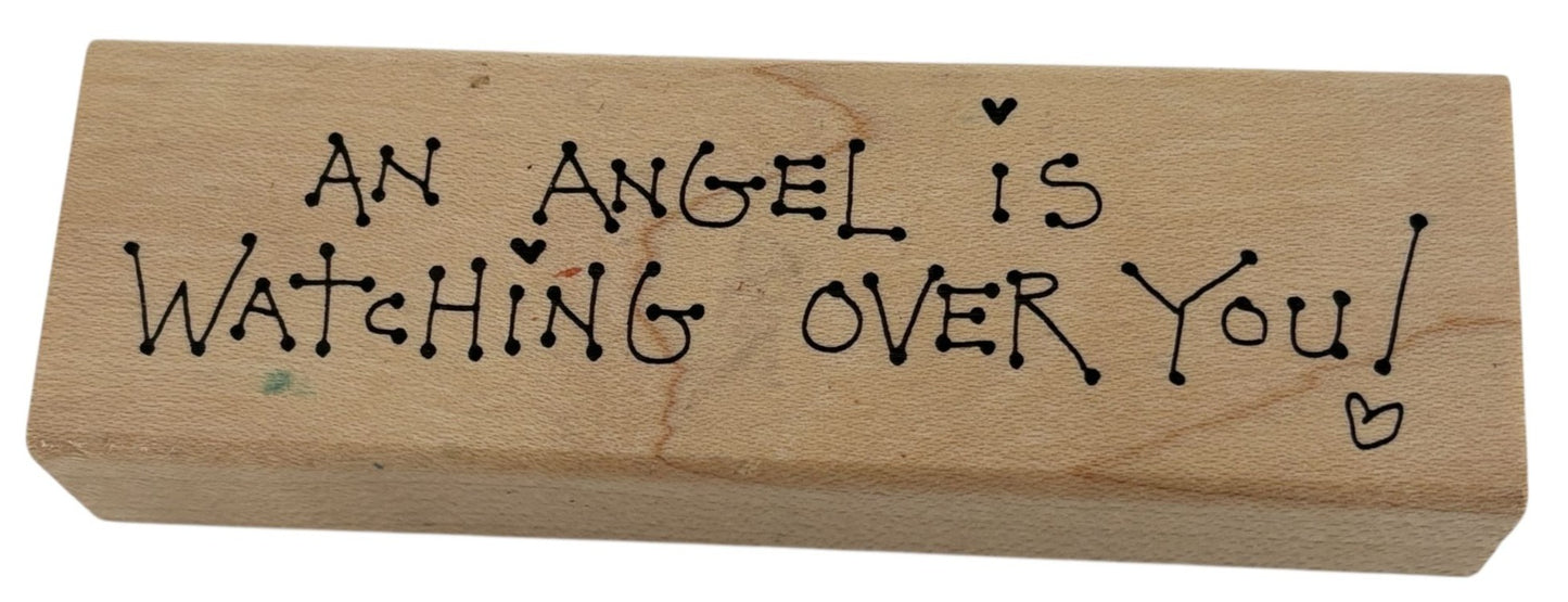 Judith Rubber Stamp Angel is Watching Over You Christian Sentiment Card Making