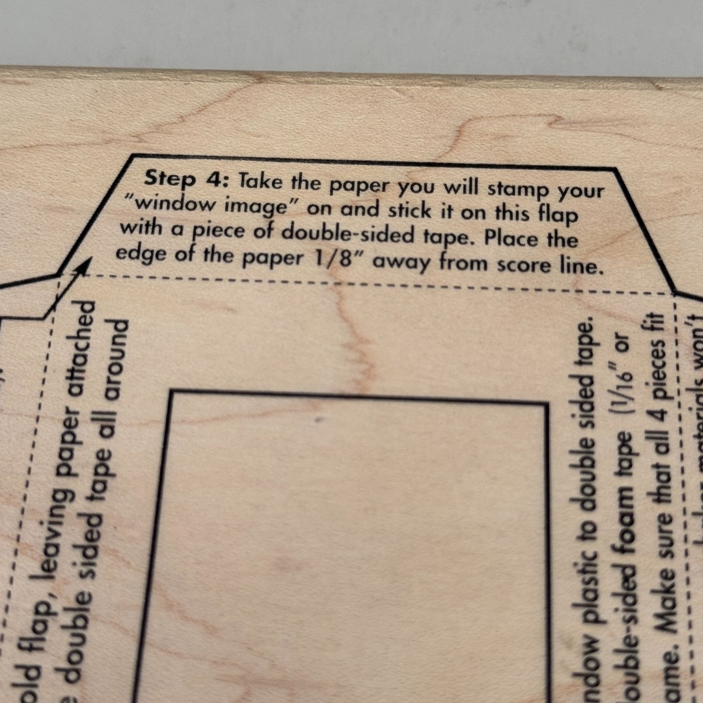 Art Gone Wild Rubber Stamp Square Shaker Window Template Card Making Wood Mount