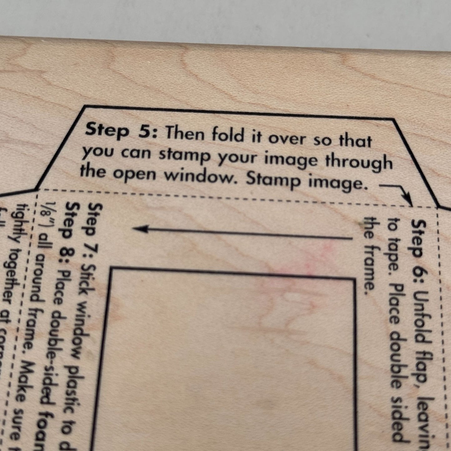 Art Gone Wild Rubber Stamp Square Shaker Window Template Card Making Wood Mount