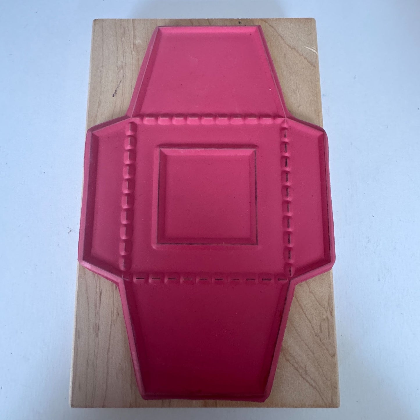 Art Gone Wild Rubber Stamp Square Shaker Window Template Card Making Wood Mount