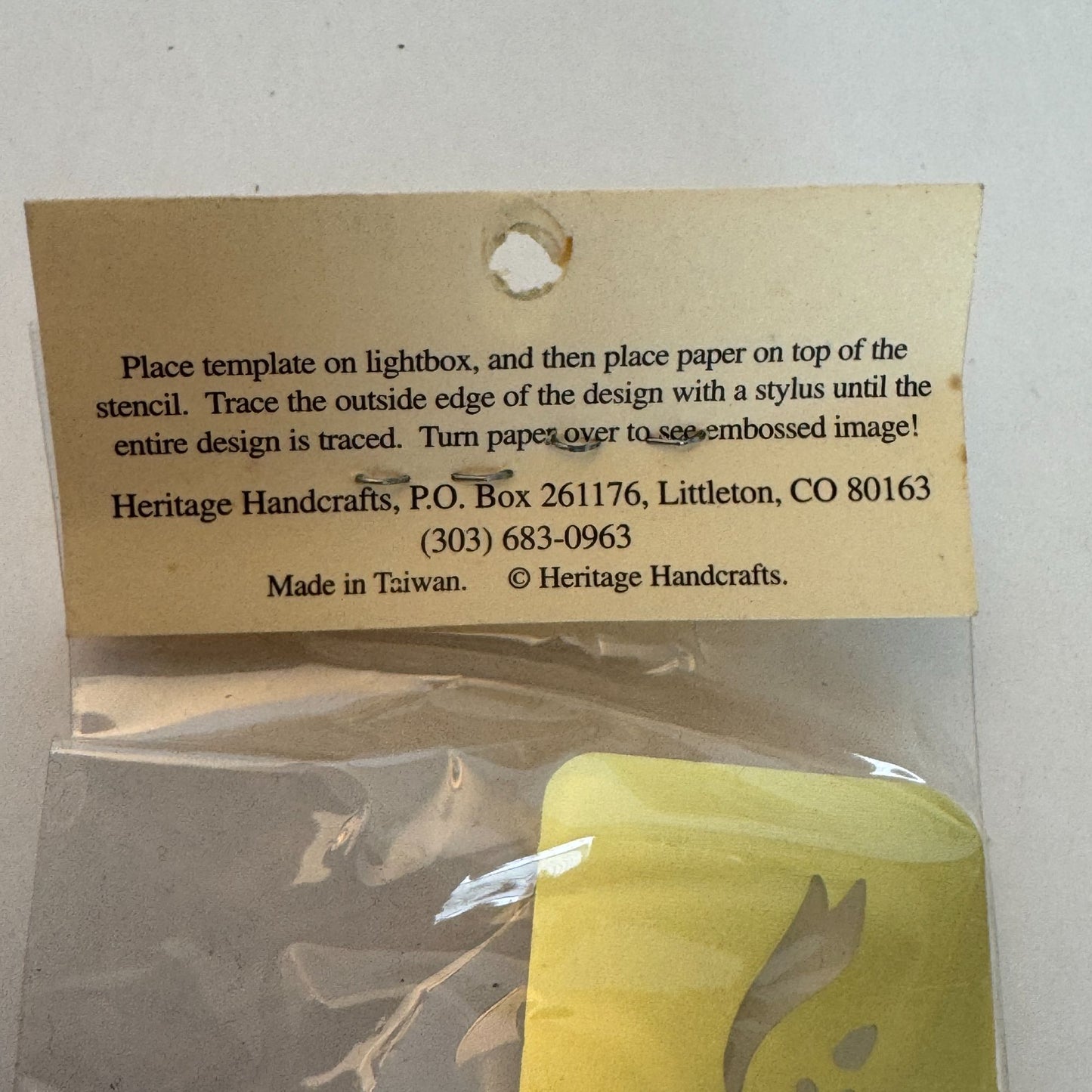 Heritage Handcrafts Embossing Brass Stencil Gift Bow Border Ribbon Paper Craft