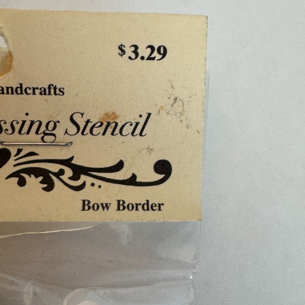 Heritage Handcrafts Embossing Brass Stencil Gift Bow Border Ribbon Paper Craft