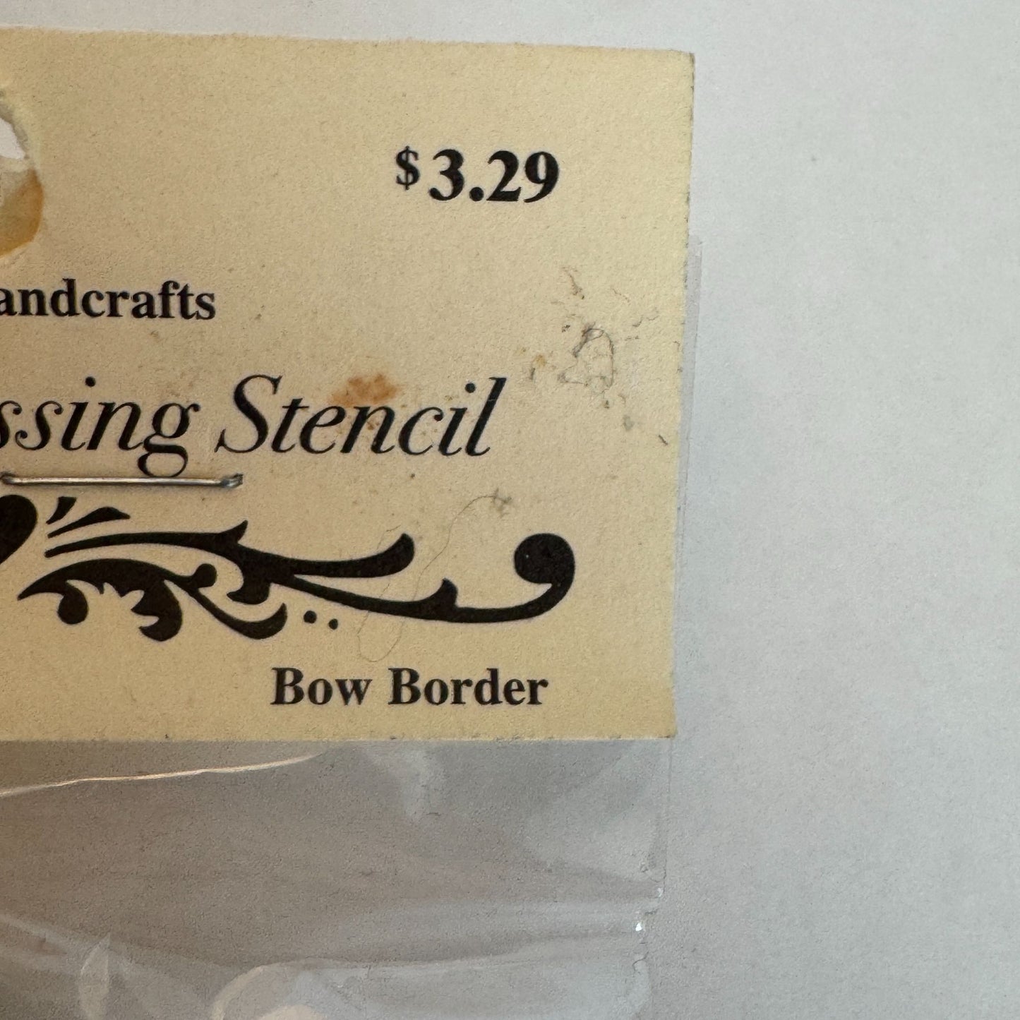 Heritage Handcrafts Embossing Brass Stencil Gift Bow Border Ribbon Paper Craft