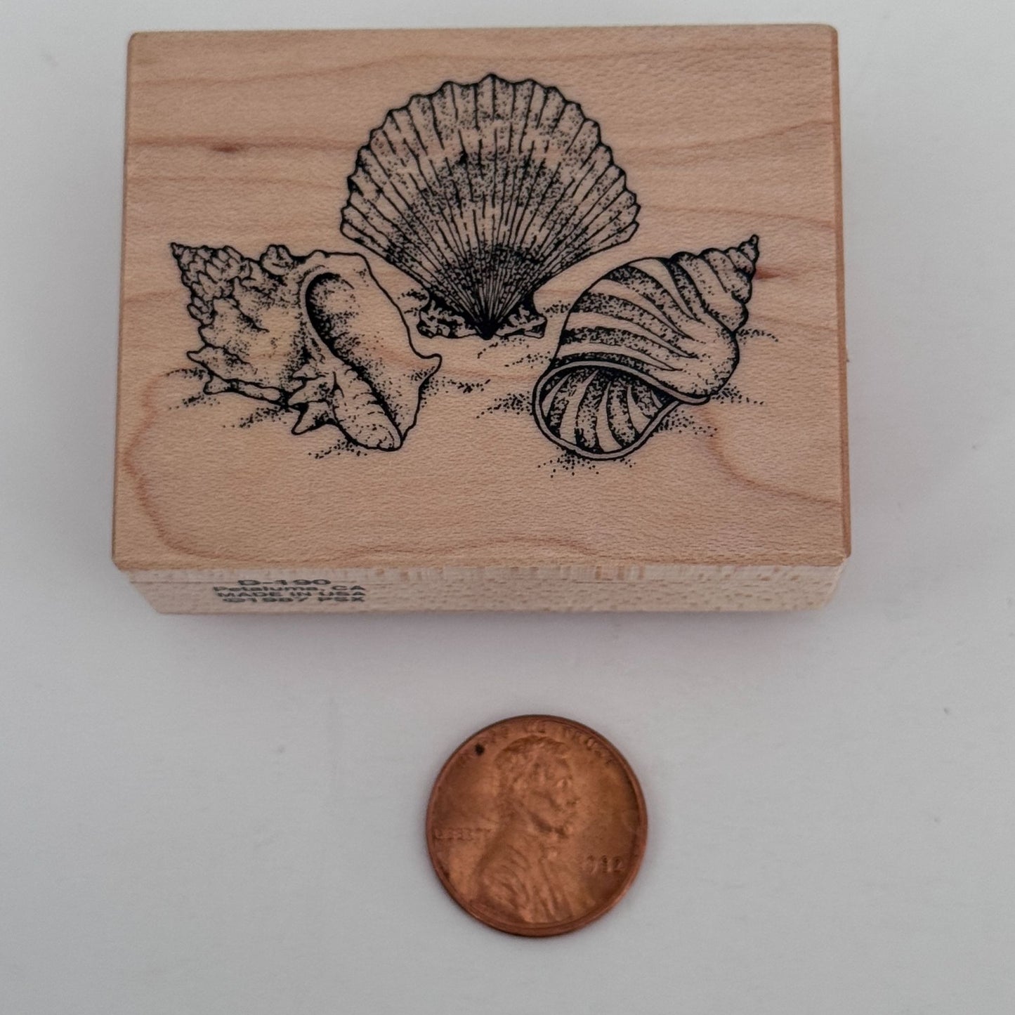 PSX Rubber Stamp Seashells Beach Vacation Summer Conch Shell Trio Seashore D-190 Coastal Nautical