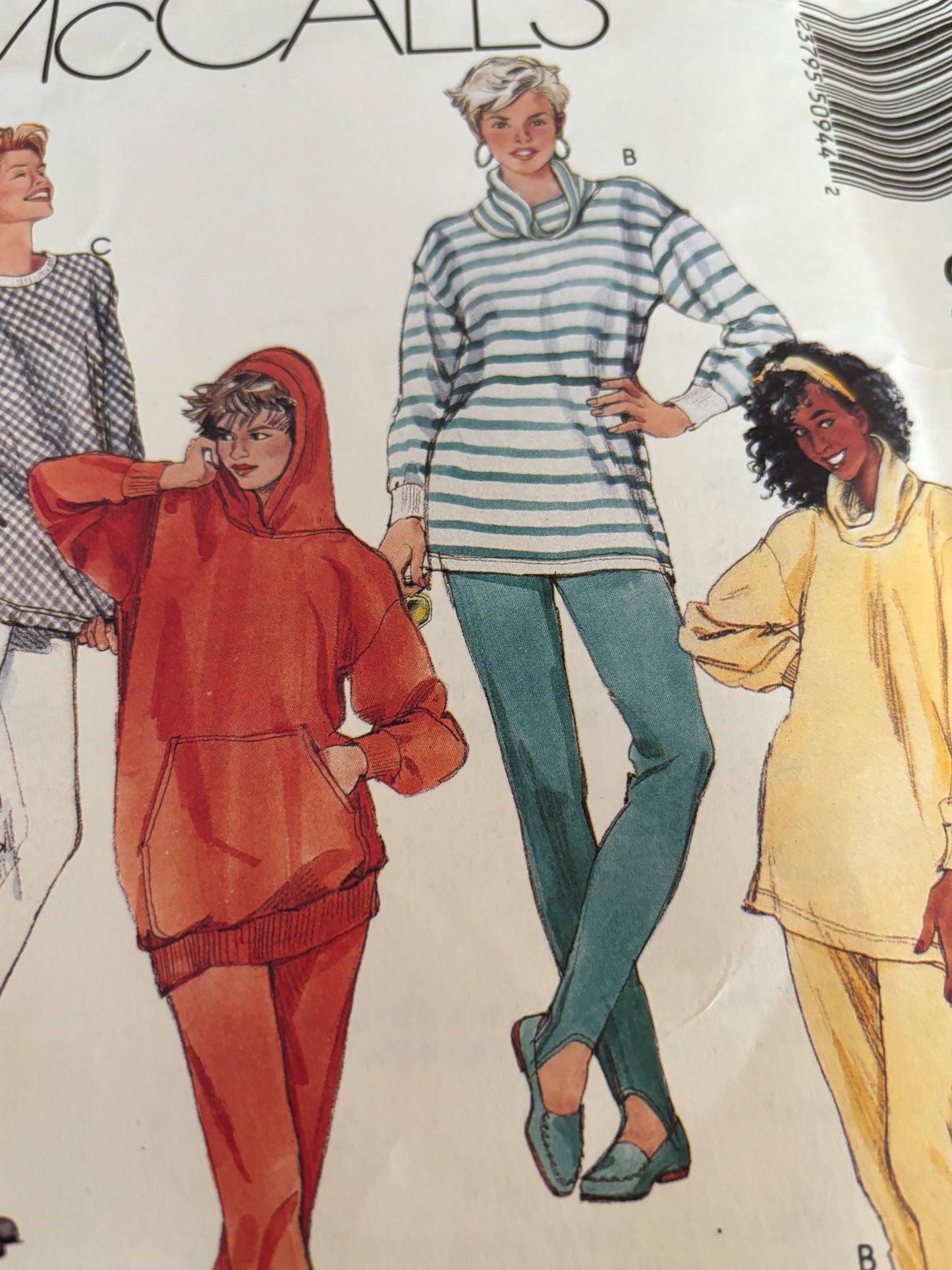 McCalls Sewing Pattern 5094 Loose Fitting Pullover Top Shirt Pants Large 16 18