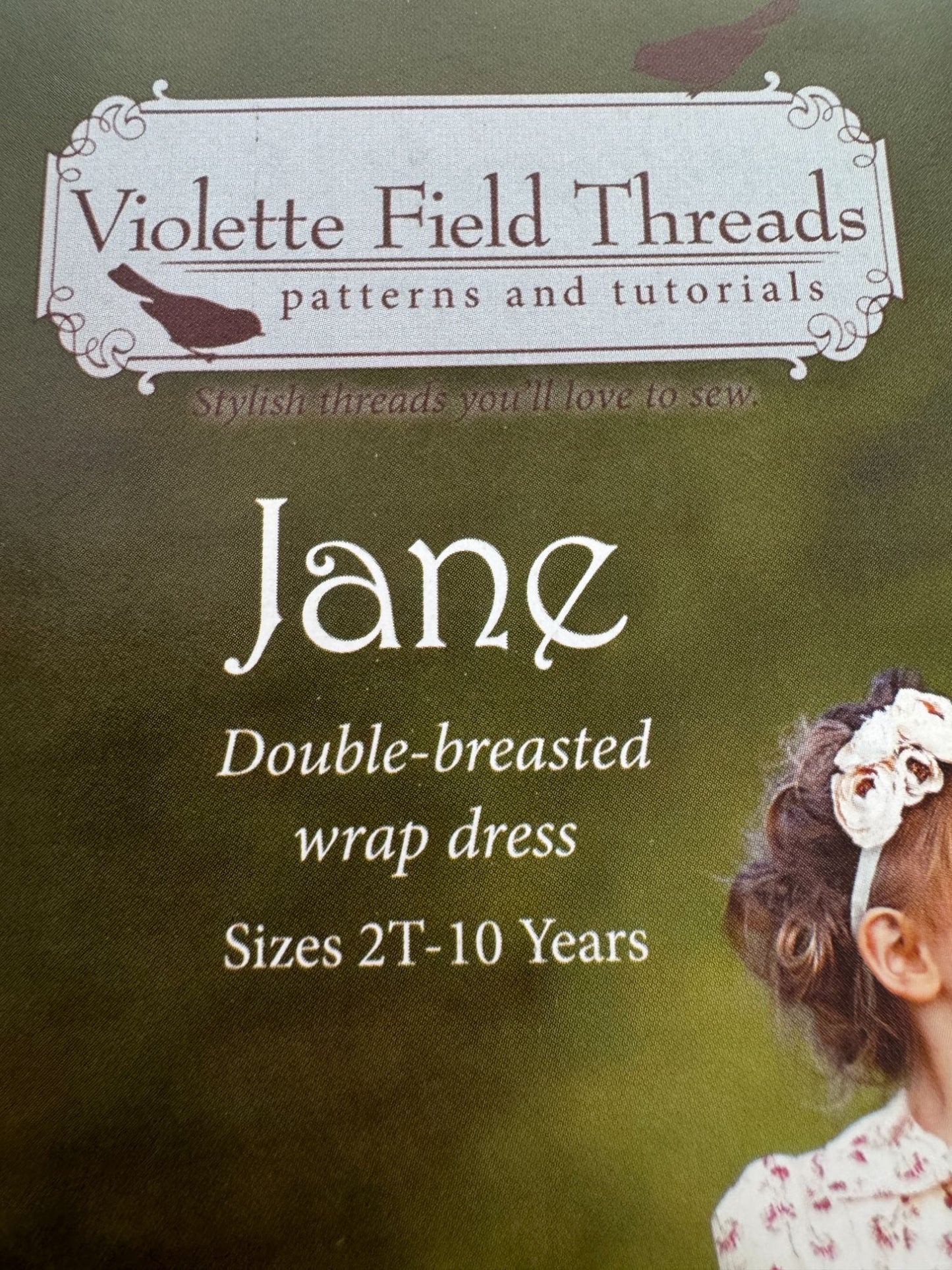 Violette Field Threads Sewing Pattern Jane Double-Breasted Wrap Dress 2T-10 yrs