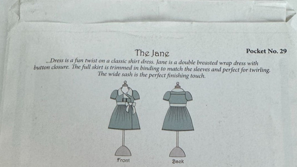 Violette Field Threads Sewing Pattern Jane Double-Breasted Wrap Dress 2T-10 yrs