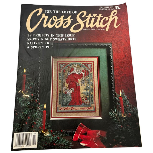 For The Love Of Cross Stitch Magazine November 1991 Nativity Tree Christmas