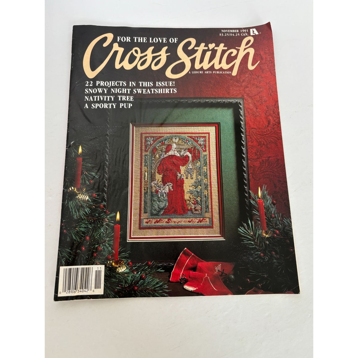 For The Love Of Cross Stitch Magazine November 1991 Nativity Tree Christmas