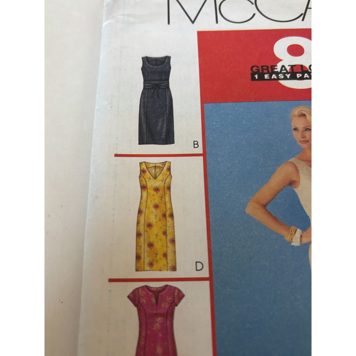 McCalls Sewing Pattern 3673 Straight Dress Career Work 8 Looks 14 16 18 20 Uncut