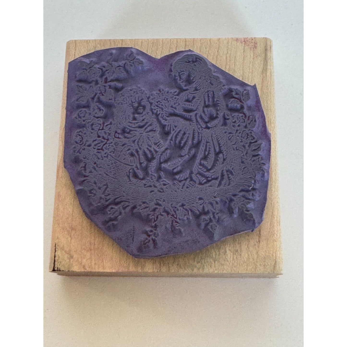 Stampin Up Rubber Stamp Sisters Woodland Girls Picking Flowers Spring Season Art