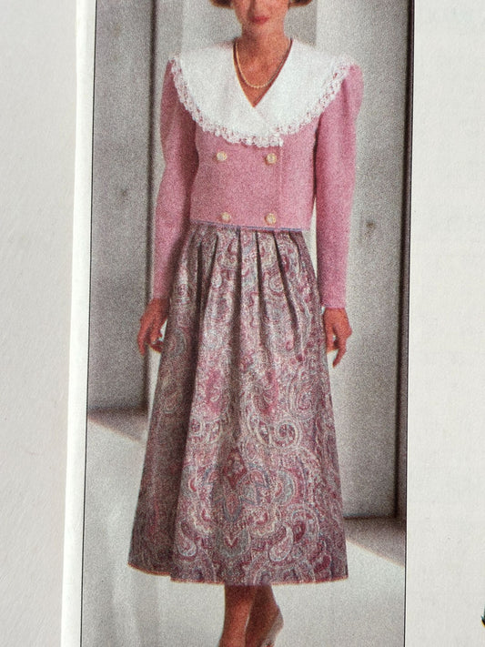 Butterick Sewing Pattern 6265 Top Skirt Romantic 90s Cottagecore Easy 6 8 10 UC