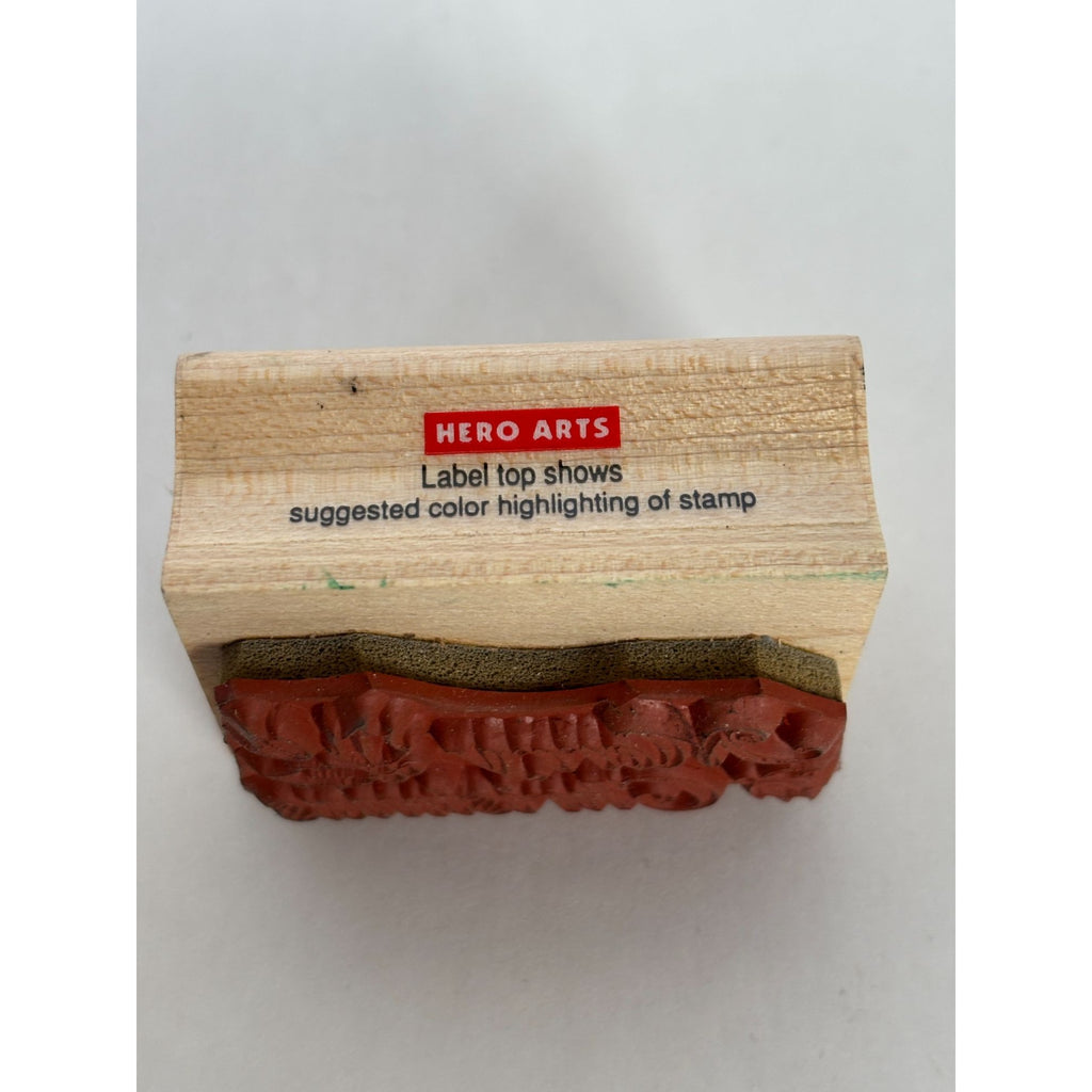 Hero Arts Wooden Rubber Stamp Holly Merry Christmas Gift Tag Card Making Words