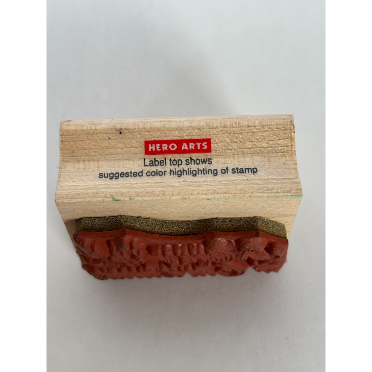 Hero Arts Wooden Rubber Stamp Holly Merry Christmas Gift Tag Card Making Words