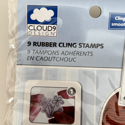 Cloud9 Design Rubber Cling Stamp Set Travel Eiffel Tower Paris Adventure Cardmaking Vintage