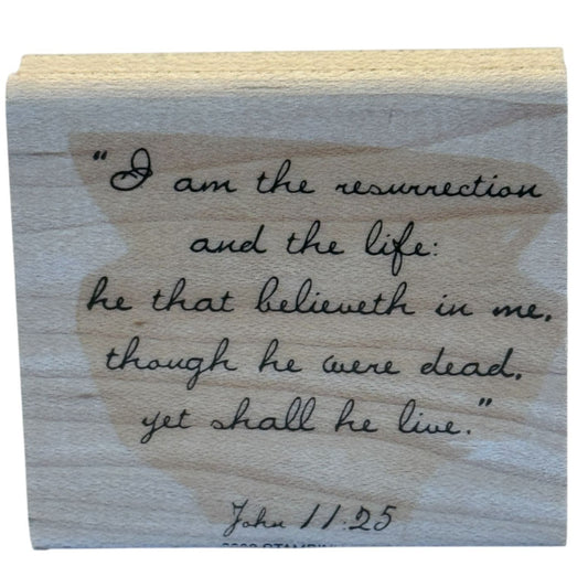 Stampin Up Rubber Stamp Christian Easter Bible Quote Jesus Card Making Words