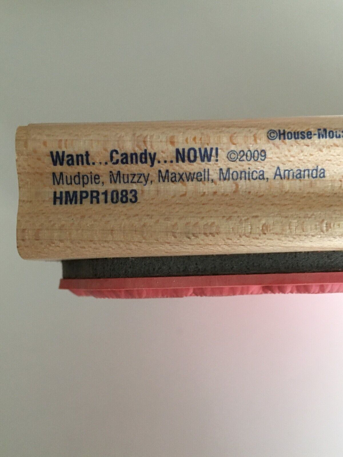 Stampabilities Rubber Stamp Want Candy Now House Mouse Rare Mudpie Muzzy Monica