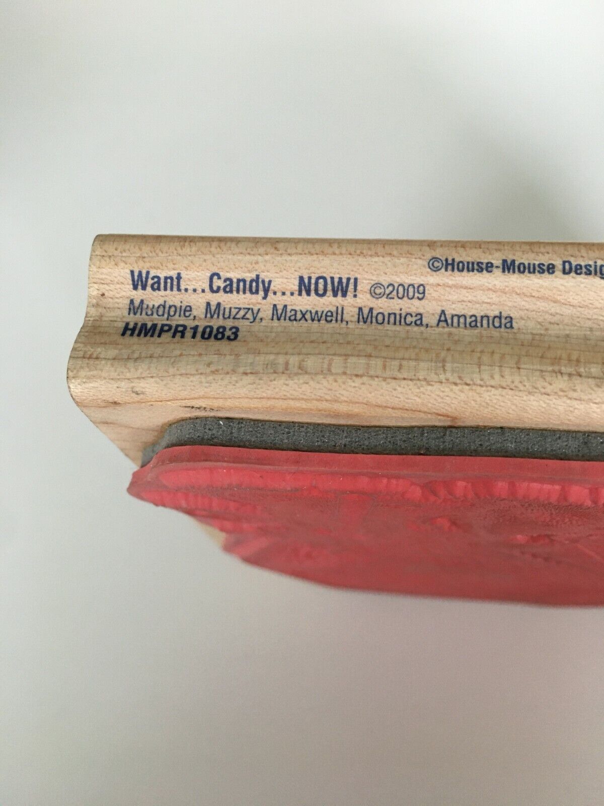 Stampabilities Rubber Stamp Want Candy Now House Mouse Rare Mudpie Muzzy Monica