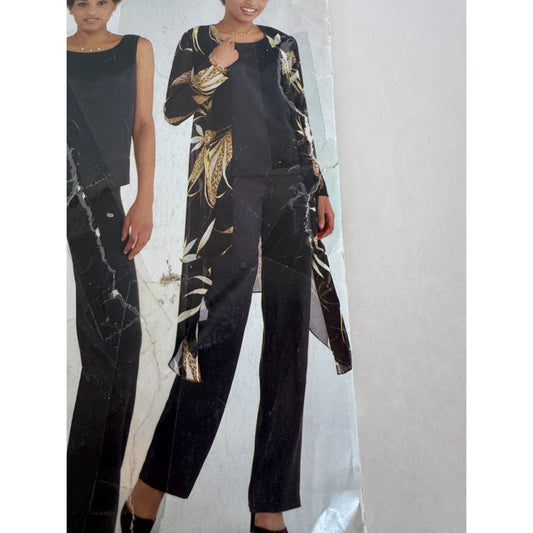 Butterick See and Sew Sewing Pattern B4329 Duster Top Pants Work 14 16 18 UC