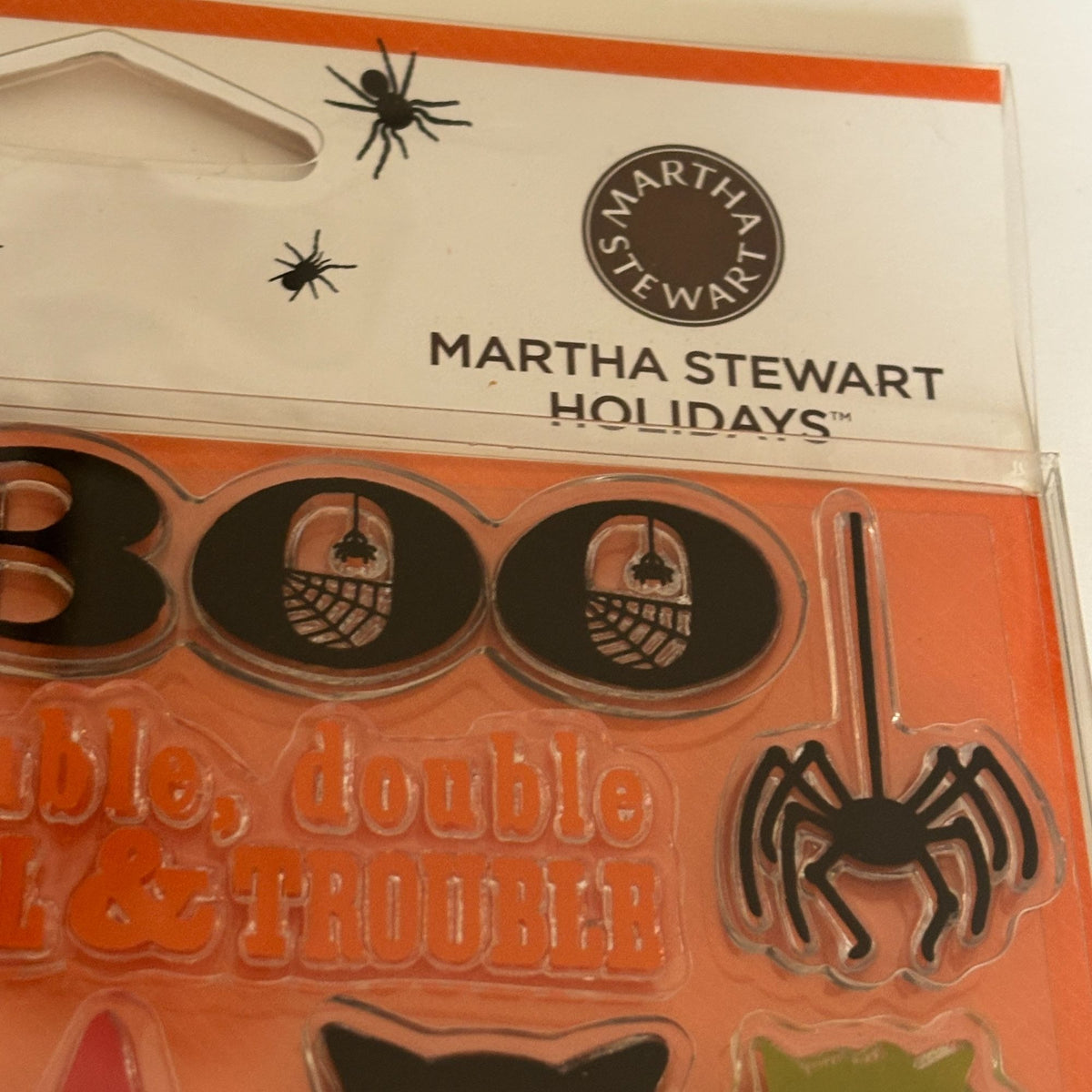 Martha Stewart Clear Stamps Set Halloween Friends Trick or Treat Cat Witch Candy Cardmaking