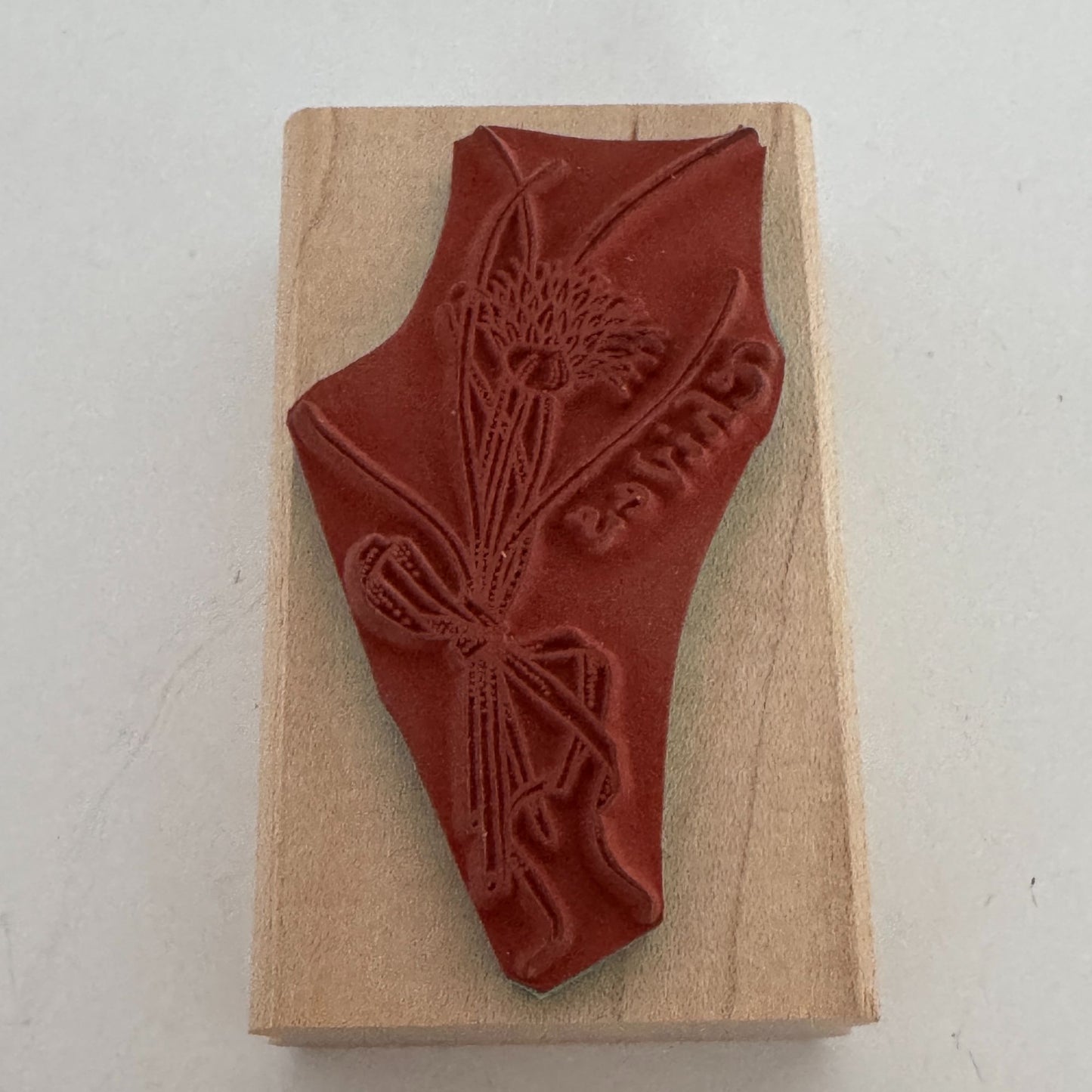 Rubber Stampede Wood Rubber Stamp Chives Herb Plant Bouquet Cooking Onion A2247E