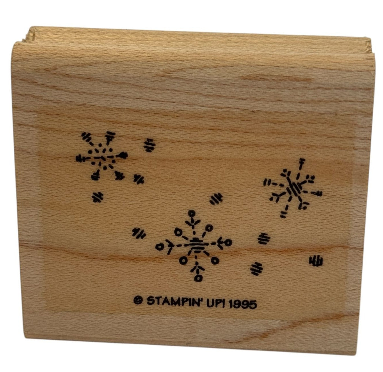 Stampin Up Rubber Stamp Snowflakes Snowing Background Christmas Holidays Winter