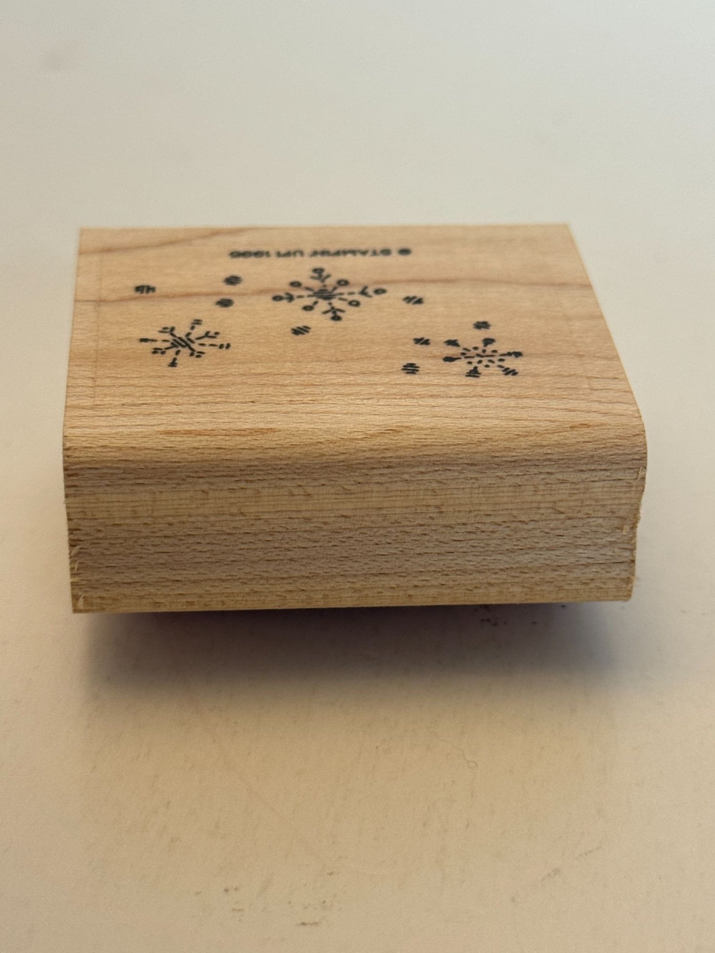 Stampin Up Rubber Stamp Snowflakes Snowing Background Christmas Holidays Winter