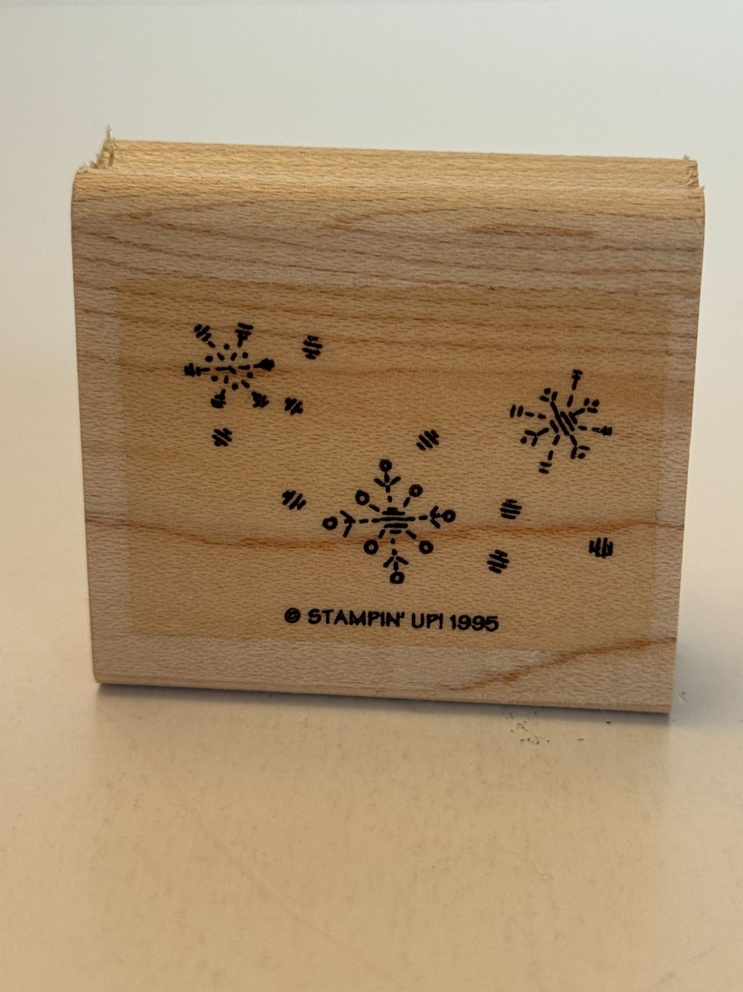 Stampin Up Rubber Stamp Snowflakes Snowing Background Christmas Holidays Winter