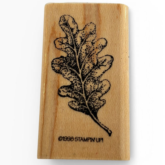 Stampin Up Rubber Stamp Oak Leaf Fall Season Nature Outdoors Craft Card Making